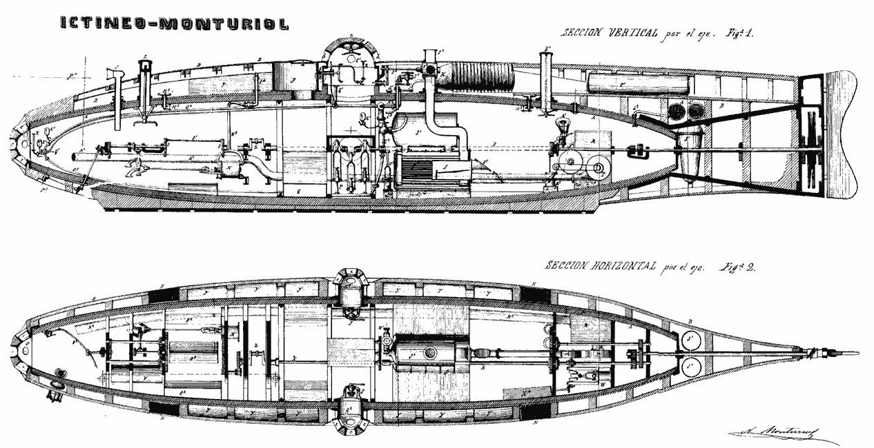 Ictineo II Submarine Plans