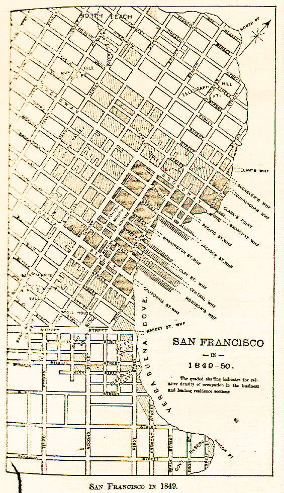 San Francisco Street Map 1849